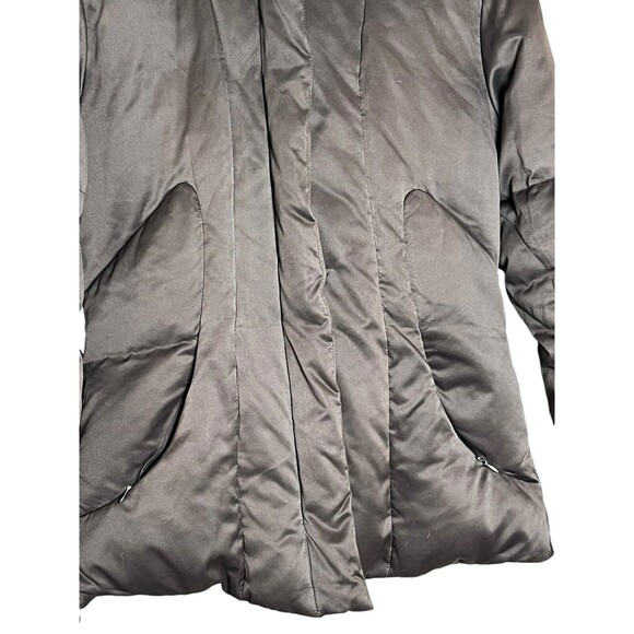 Calvin Klein Coat Womens Small Brown Puffer Parka Jacket Faux Fur Trim Duck Down - Picture 2 of 12